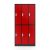 JAN NOWAK IGOR fém öltözőszekrény, 6 rekeszes, 900x1850x450, modell antracit-piros