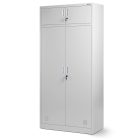 JAN NOWAK BORYS fém öltözőszekrény, 900x1850x500, modell szürke