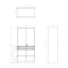 JAN NOWAK SZYMON Fém műhelyszekrény fiókokkal, 920x1850x500, modell antracit-piros