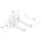 JAN NOWAK Fém dupla kampó, 75 mm