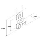 JAN NOWAK Fém kampó, 25 mm