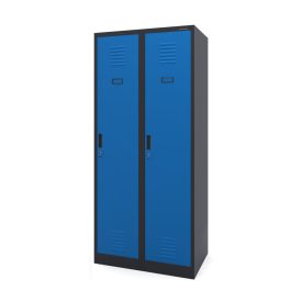   JAN NOWAK KACPER pléh öltözőszekrény, kétmodulos, 800x1800x500, modell antracit-kék