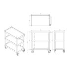 JAN NOWAK HUGO szerszámtartó műhelykocsi polcokkal 700x780x400, piros