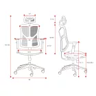 DIABLO V-BASIC ergonomikus irodai szék, fehér-fekete