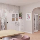 JAN NOWAK SARA V4 fém függőmappa tároló, irattartó szekrény 460x1320x620, fehér, 4 fiókos