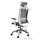 Unique ASOS irodai szék, fehér-szürke