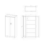 JAN NOWAK DANIEL fém iratszekrény 900x1850x400, modell antracit