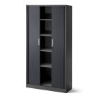 JAN NOWAK DAMIAN Fém szekrény harmonika ajtókkal, 900x1850x450, model antracit