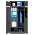 JAN NOWAK BORYS fém öltözőszekrény, 900x1850x500, modell antracit