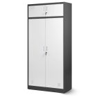 JAN NOWAK BORYS fém öltözőszekrény, 900x1850x500, modell antracit-fehér