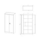 JAN NOWAK JAN 4x készlet fém iratszekrény 900x1850x400, modell antracit-dió