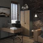 JAN NOWAK JAN H 4x készlet, fém iratszekrény 900x1950x400, modell antracit-dió