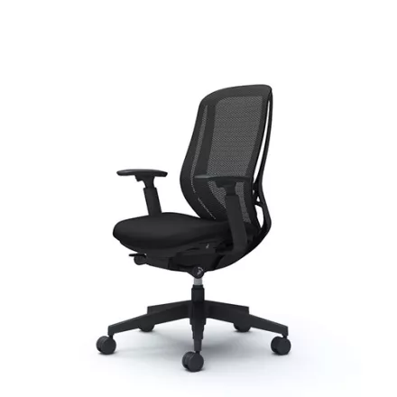 Okamura Sylphy prémium ergonomikus irodai szék - fekete váz, fekete hálós háttámla
