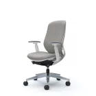 Okamura Sylphy prémium ergonomikus irodai szék - fehér váz, szürke szövet háttámla