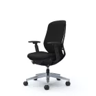 Okamura Sylphy prémium ergonomikus irodai szék - fekete váz, fekete szövet háttámla