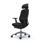Okamura Sylphy prémium ergonomikus irodai szék - fekete váz, fekete szövet háttámla