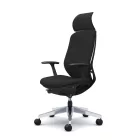 Okamura Sylphy prémium ergonomikus irodai szék - fekete váz, fekete szövet háttámla