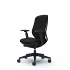 Okamura Sylphy prémium ergonomikus irodai szék - fekete váz, fekete szövet háttámla