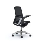 Okamura Finora prémium ergonomikus irodai szék - fekete váz, króm keret, fekete háló