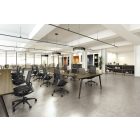 Okamura Finora prémium ergonomikus irodai szék - fekete váz, króm keret, fekete háló