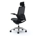 Okamura Finora prémium ergonomikus irodai szék - fekete váz, króm keret, fekete háló