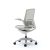Okamura Finora prémium ergonomikus irodai szék - fehér váz, króm keret, szürke háló