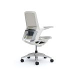 Okamura Finora prémium ergonomikus irodai szék - fehér váz, króm keret, szürke háló