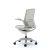 Okamura Finora prémium ergonomikus irodai szék - fehér váz, fehér keret, szürke háló