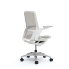 Okamura Finora prémium ergonomikus irodai szék - fehér váz, fehér keret, szürke háló