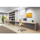 Okamura Finora prémium ergonomikus irodai szék - fehér váz, fehér keret, szürke háló