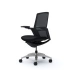 Okamura Finora prémium ergonomikus irodai szék - fekete váz, króm keret, fekete szövetes ülőlap