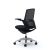 Okamura Finora prémium ergonomikus irodai szék - fekete váz, króm keret, fekete szövetes ülőlap