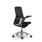 Okamura Finora prémium ergonomikus irodai szék - fekete váz, króm keret, fekete szövetes ülőlap