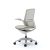 Okamura Finora prémium ergonomikus irodai szék - fehér váz, fehér keret, szürke szövetes ülőlap