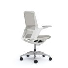 Okamura Finora prémium ergonomikus irodai szék - fehér váz, fehér keret, szürke szövetes ülőlap