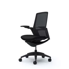   Okamura Finora prémium ergonomikus irodai szék - fekete váz, fekete keret, fekete szövetes ülőlap, fekete lábkereszt