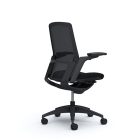 Okamura Finora prémium ergonomikus irodai szék - fekete váz, fekete keret, fekete szövetes ülőlap, fekete lábkereszt