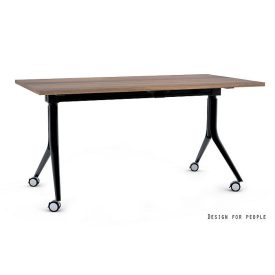 UNIQUE Carl görgős asztal, 150x80 cm, fekete váz, többféle asztallap   UNIQUE Carl görgős asztal, 150x80 cm, fekete váz, többféle asztallap