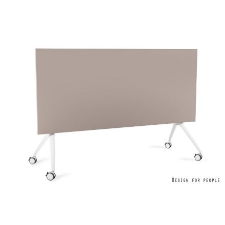 UNIQUE Carl görgős asztal, 150x80 cm, bézs