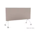 UNIQUE Carl görgős tárgyalóasztal, 180x80 cm, fehér váz, többféle asztallap