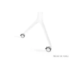 UNIQUE Carl II görgős tárgyalóasztal, 200x100 cm, fehér váz, többféle asztallap