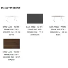 UNIQUE Carl II görgős tárgyalóasztal, 200x100 cm, fehér váz, többféle asztallap