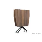 UNIQUE Carl II görgős tárgyalóasztal, 200x100 cm, fekete váz, többféle asztallap