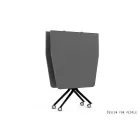 UNIQUE Carl II görgős tárgyalóasztal, 200x100 cm, fekete váz, többféle asztallap