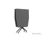 UNIQUE Carl II görgős tárgyalóasztal, 240x100 cm, fekete váz, többféle asztallap