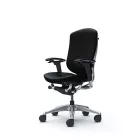 Okamura Contessa II prémium ergonomikus irodai szék - fekete keret, fekete bőr borítás