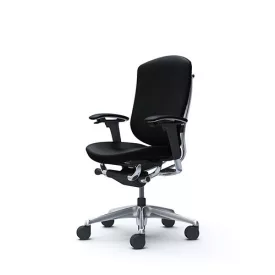   Okamura Contessa II prémium ergonomikus irodai szék - fekete keret, fekete bőr borítás