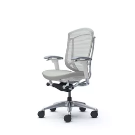   Okamura Contessa II prémium ergonomikus irodai szék - fehér keret, szürke szövetes ülőlap