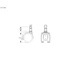 Fékezős parkettagörgő, d.50, fekete