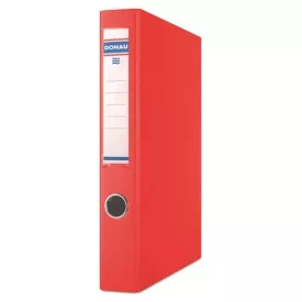   Gyűrűs könyv, 4 gyűrű, D alakú, 45 mm, A4, PP/karton, DONAU, piros
